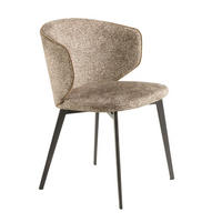 STUHL Brauner marmorierter Stoffstuhl 59/55/76cm - Ecru/Braun, Textil/Metall (59/76/55cm) - ANGEL CERDA