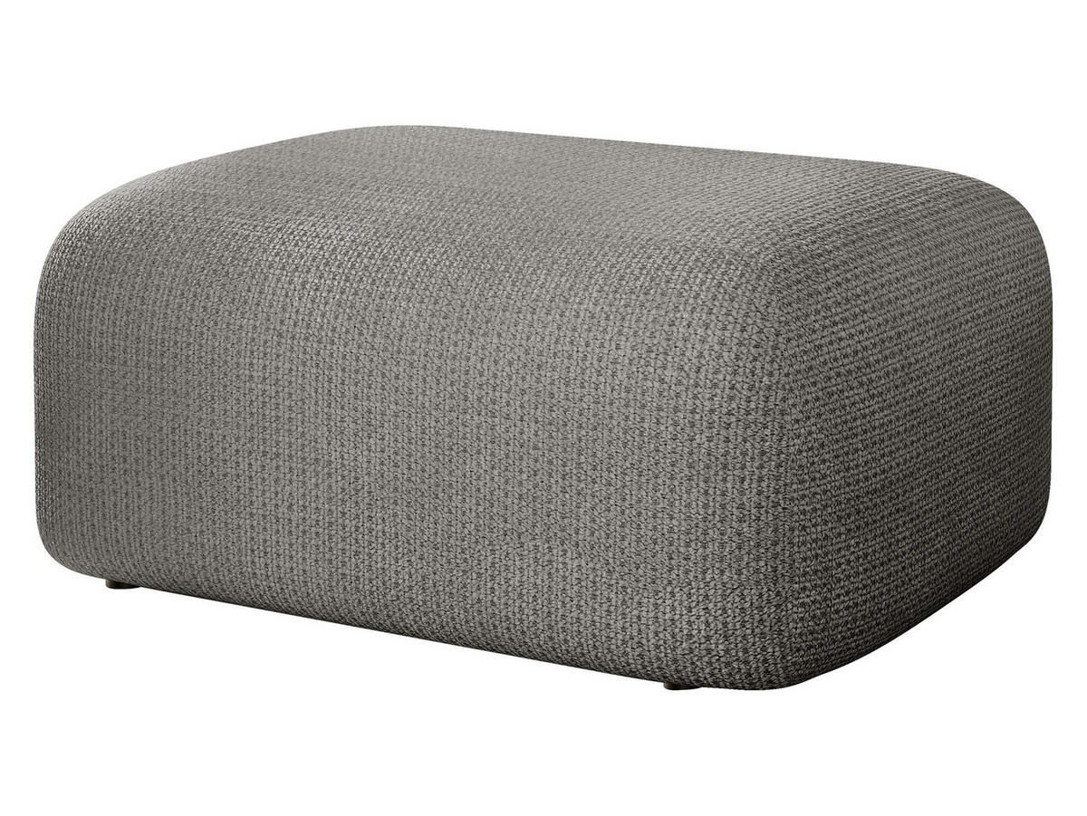 POLSTERHOCKER Piano - Schwarz/Grau, Holz/Kunststoff (70/38/55cm) - MIRJAN24