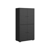 SCHUHSCHRANK Dino 020 - Schwarz/Graphitfarben, Holzwerkstoff/Kunststoff (70/131/33cm) - MIRJAN24