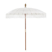 SONNENSCHIRM Macramè - Braun, Holz/Textil (180/180cm) - Butlers