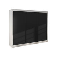 SCHWEBETÜRENSCHRANK Derby II - Klar, Holzwerkstoff/Metall (200/215/58cm) - MIRJAN24