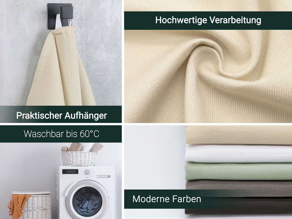 GESCHIRRTÜCHER, 5er-Set, 50x70 cm, 100% Baumwolle, Braun - Beige, Textil (50/70cm) - Zollner