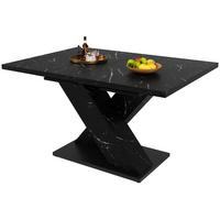 ESSTISCH ausziehbar 119-158,5/80/75 cm DE-39666 Schwarz - Schwarz, Holzwerkstoff (80/119/75cm) - ComfortXL