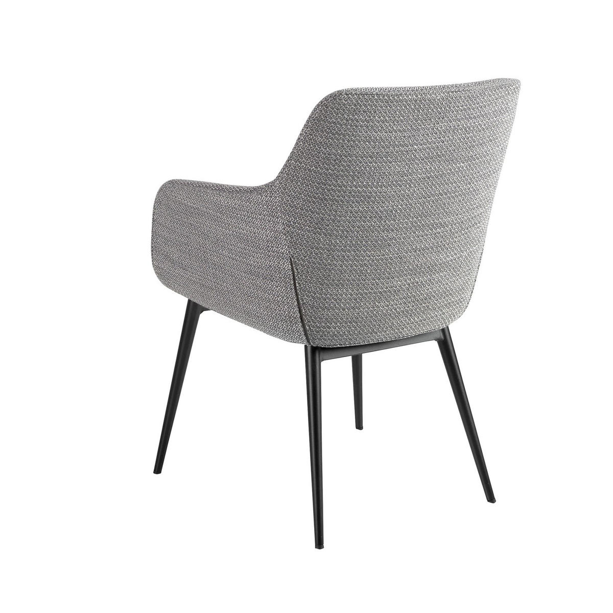 STUHL Stuhl aus grauem Stoff 65/68/85cm - Hellgrau/Robinienfarben, Textil/Metall (65/85/68cm) - ANGEL CERDA