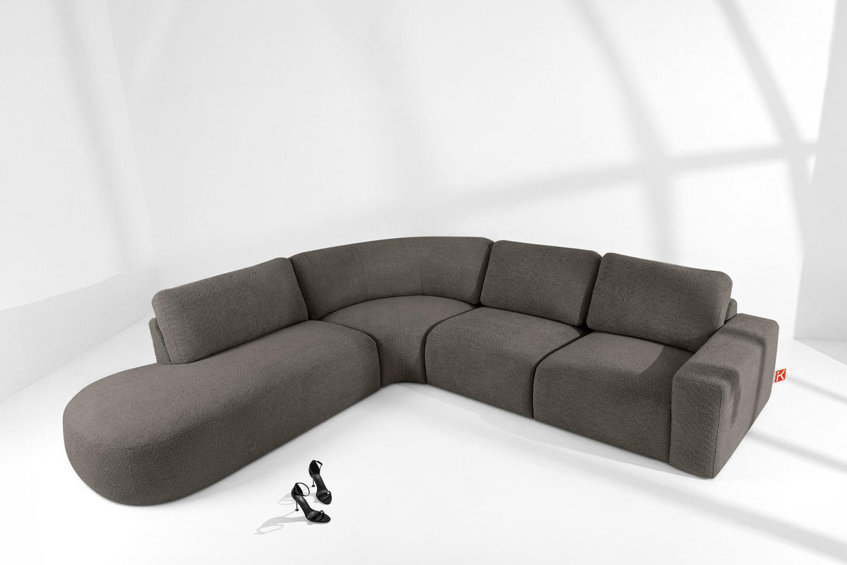 ECKSOFA LINKS ZUCCO, Dunkelbraun - Dunkelbraun, Holz/Holzwerkstoff (304/293cm) - KONSIMO®