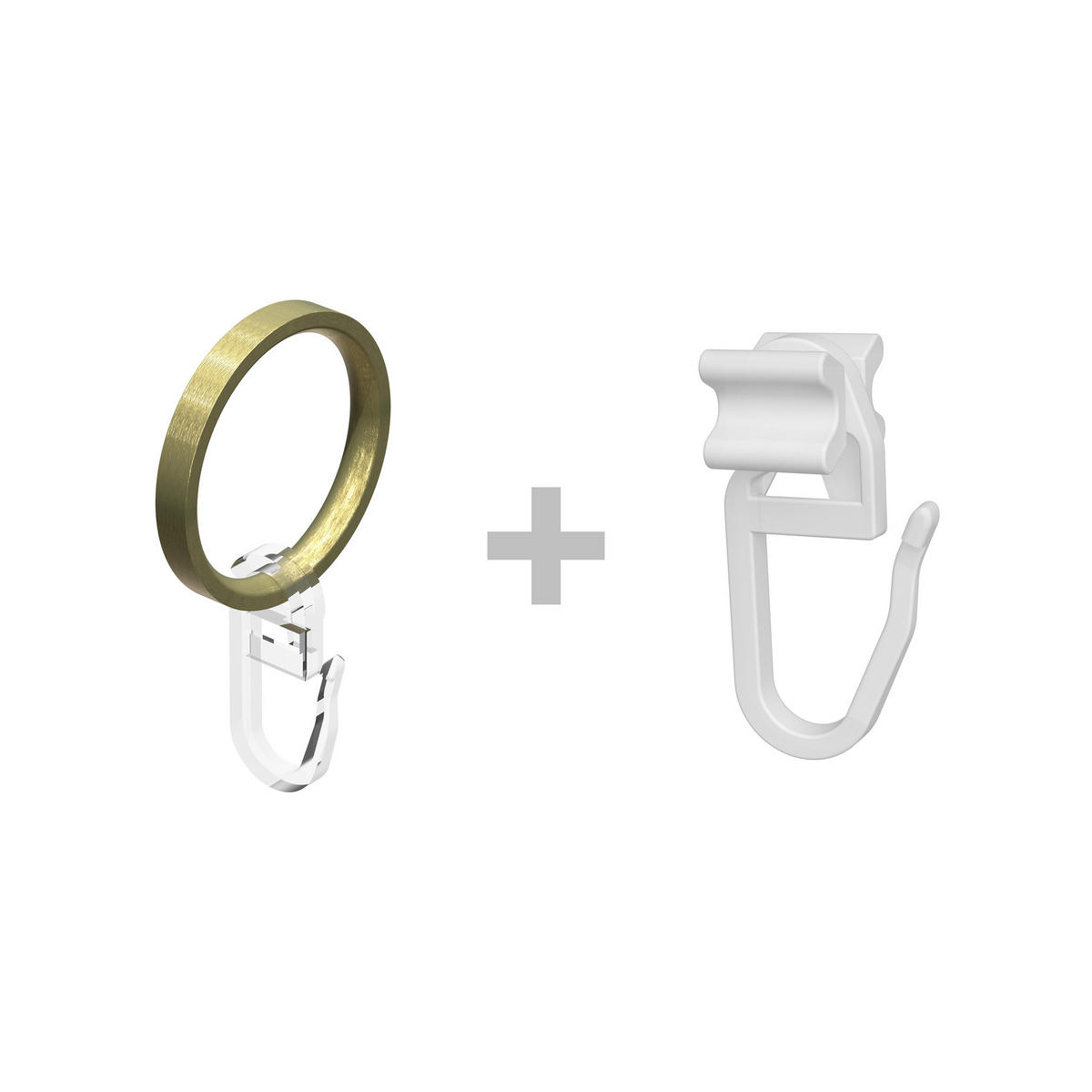 GARDINENSTANGE RUNDROHR-INNENLAUF Platon Elanto 420 cm (geteilt in 3 x 140 cm), 2-läufig, 20 mm Ø Messing-Optik - Messingfarben, Metall (420cm) - INTERDECO