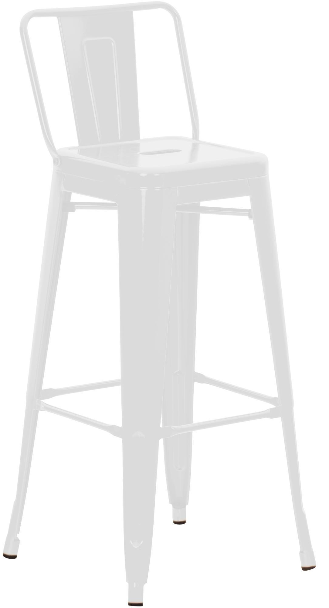 BARHOCKER Mason 96x44x43 cm weiß - Weiß, Metall (44/96/43cm) - furnicato