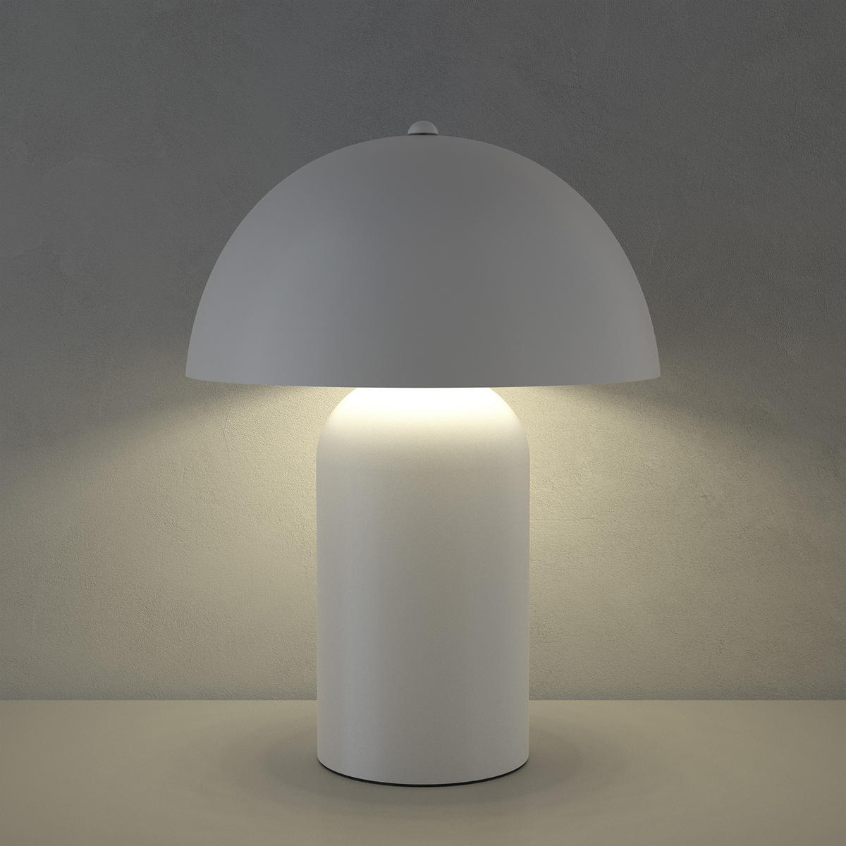 AKKU-TISCHLAMPE Kade,25 x 34 cm,weiß - Weiß, Metall (25/25/34cm) - tectake