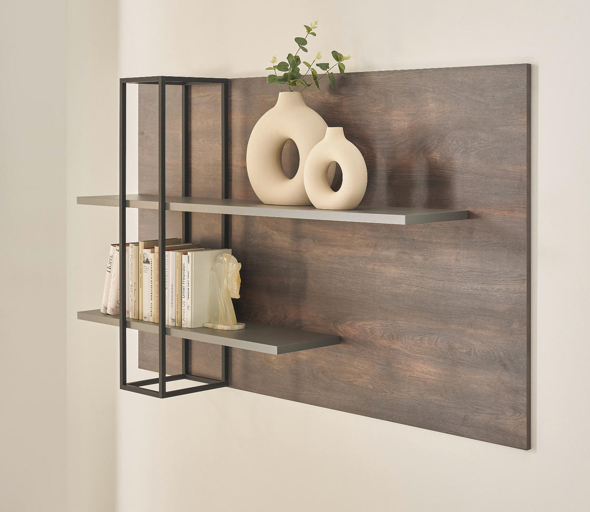 SIDEBOARD Thermo Eiche, grau, Kommode mit Soft-Close 152 x 80 cm - Eichefarben/Schwarz, Holzwerkstoff/Kunststoff (152/80/45cm) - Furn.Design