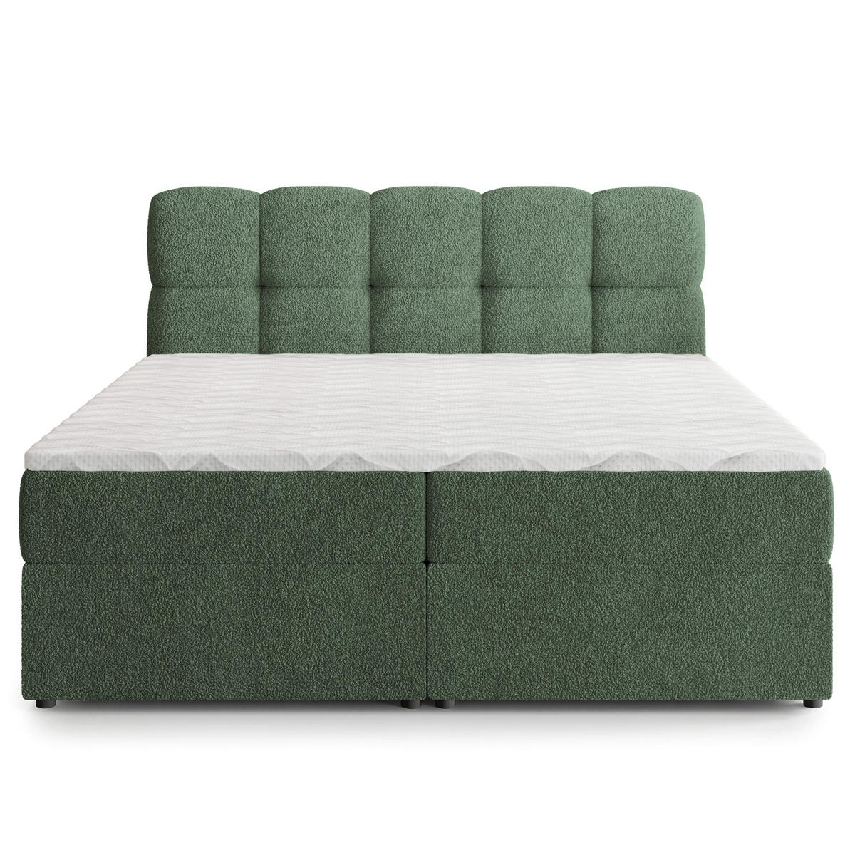 POSTEL Boxspring MERU 140x200 cm Zelená - zelená barva, kompozitní dřevo/textil (140/200cm) - MASSENO
