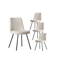 ESSZIMMERSTUHL Tera Beige 46 cm x 83 cm 4er-Set - Beige, Textil (46/83/61cm) - Klast Home