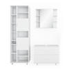 BADMÖBEL-SET Ilias Weiß 3 Teile, mit Hochschrank - Weiß, Holzwerkstoff (80.2/60.8/33cm) - Vicco