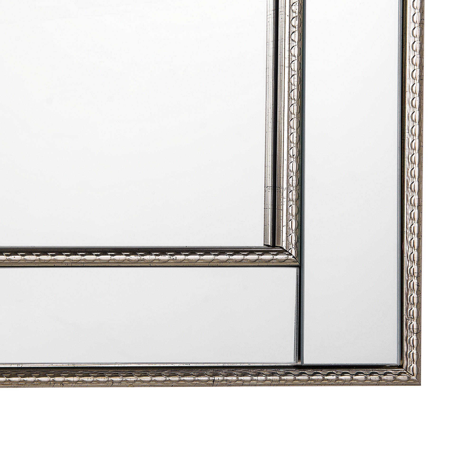 WANDSPIEGEL gold-silber rechteckig 60/90 cm Fenioux - Silberfarben/Goldfarben, Kunststoff (60/90/2cm) - Beliani