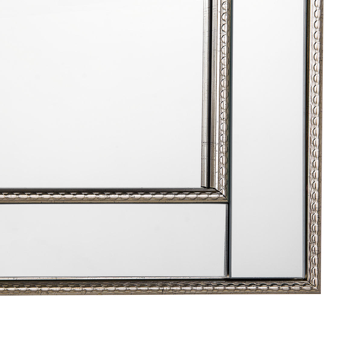 WANDSPIEGEL gold-silber rechteckig 60/90 cm Fenioux - Silberfarben/Goldfarben, Kunststoff (60/90/2cm) - Beliani