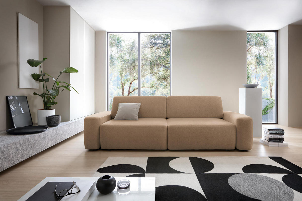 SOFA BOULI Braun 257x105x82 cm - Braun, Textil (257/82/105cm) - FURNLUX