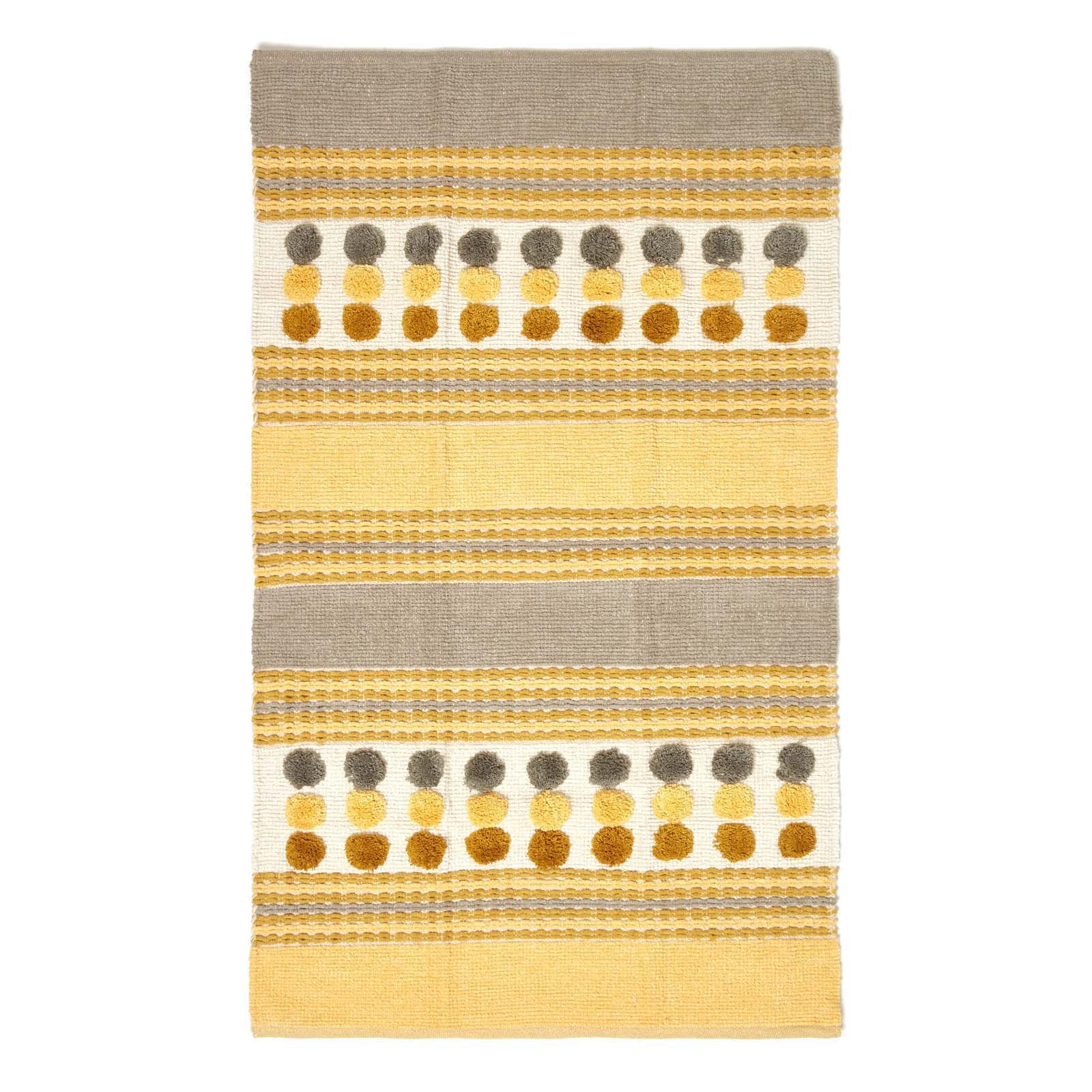 BAUMWOLLTEPPICH Chenille gemustert 60/100 cm - Currygelb, Textil (60/100cm) - Homescapes