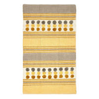 BAUMWOLLTEPPICH Chenille gemustert 90/150 cm - Currygelb, Textil (90/150cm) - Homescapes