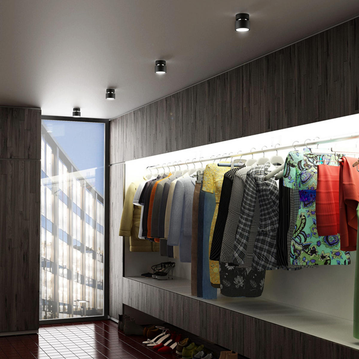 DECKENLEUCHTE PIXIE Schwarz Chrom 7 W - Schwarz, Metall (9/9/9cm) - Rendl