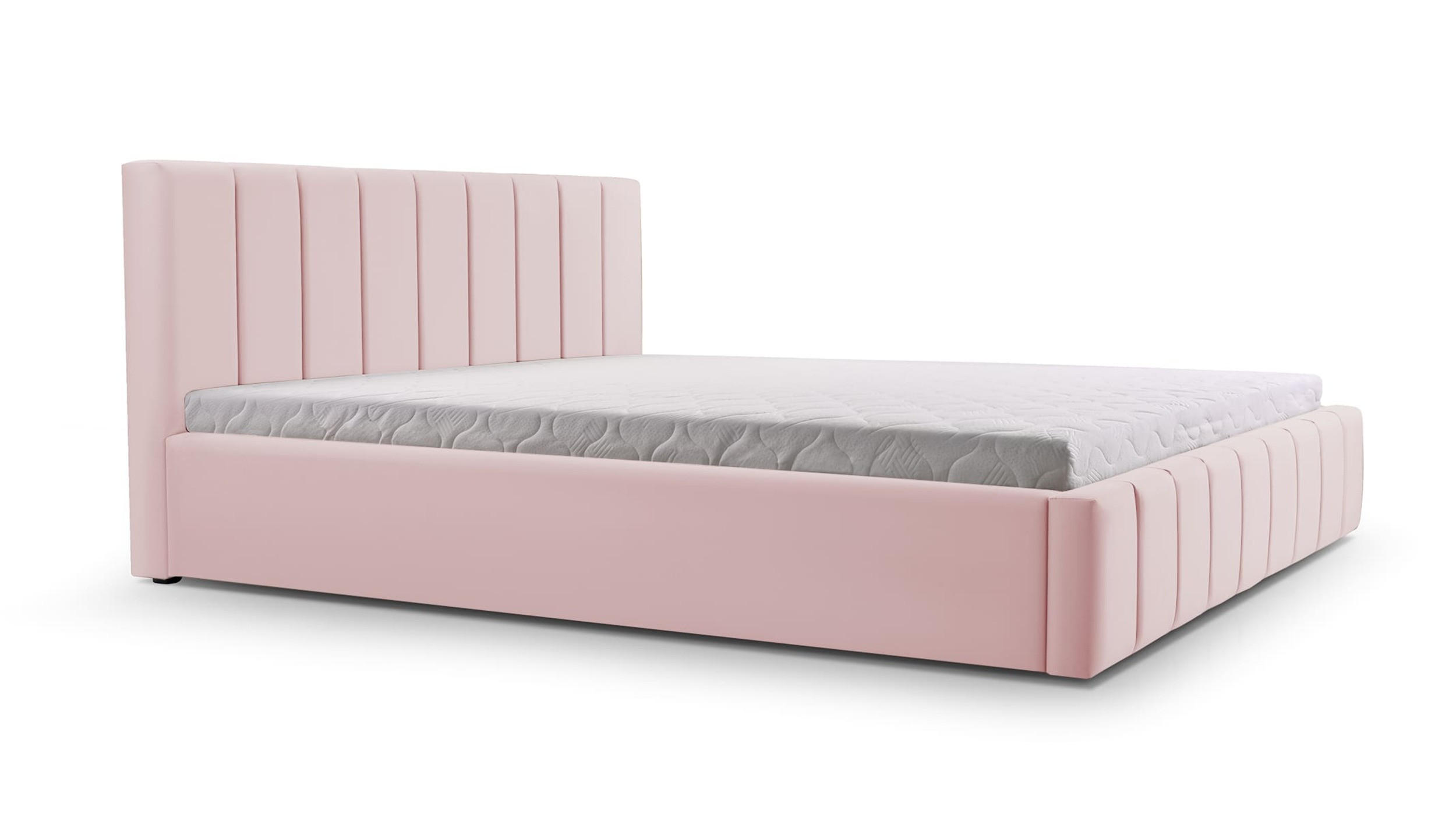 POLSTERBETT Bett 01 - 160x200 - Flamingo - Hellrosa, Holz/Textil (160/200cm) - Möblo