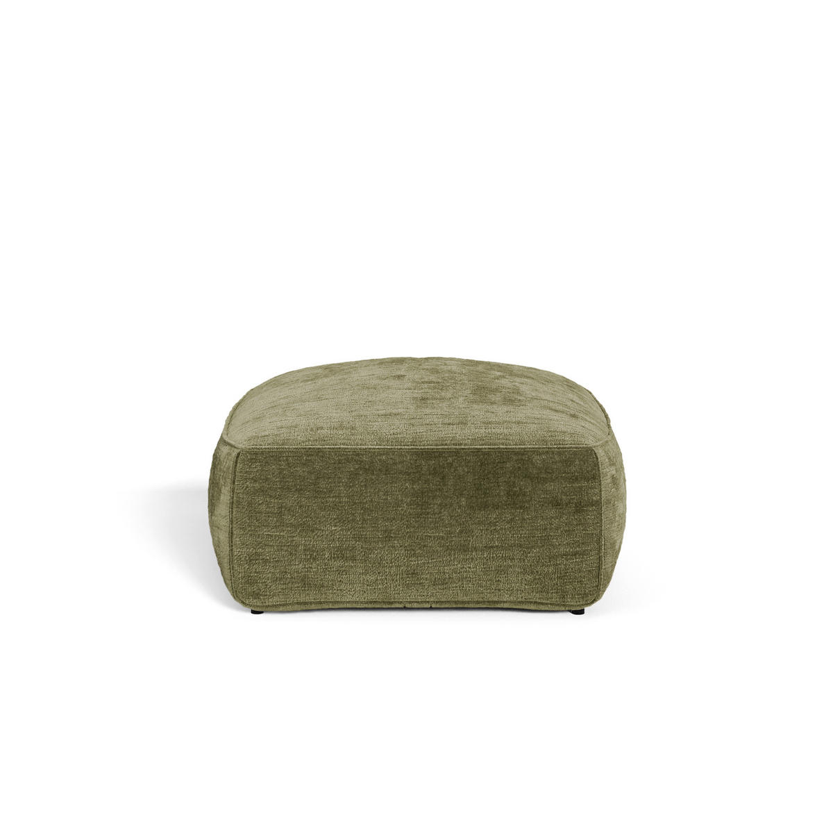 POUFS LOMI Geprägter Samt Vintage-Grün 75cm - Dunkelgrün/Grün, Textil (75/44.5/75cm) - Premium Interiors