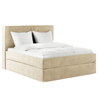 BOXSPRINGBETT mit Kopfteil - Premium - Beige, Textil (200/200cm) - home24