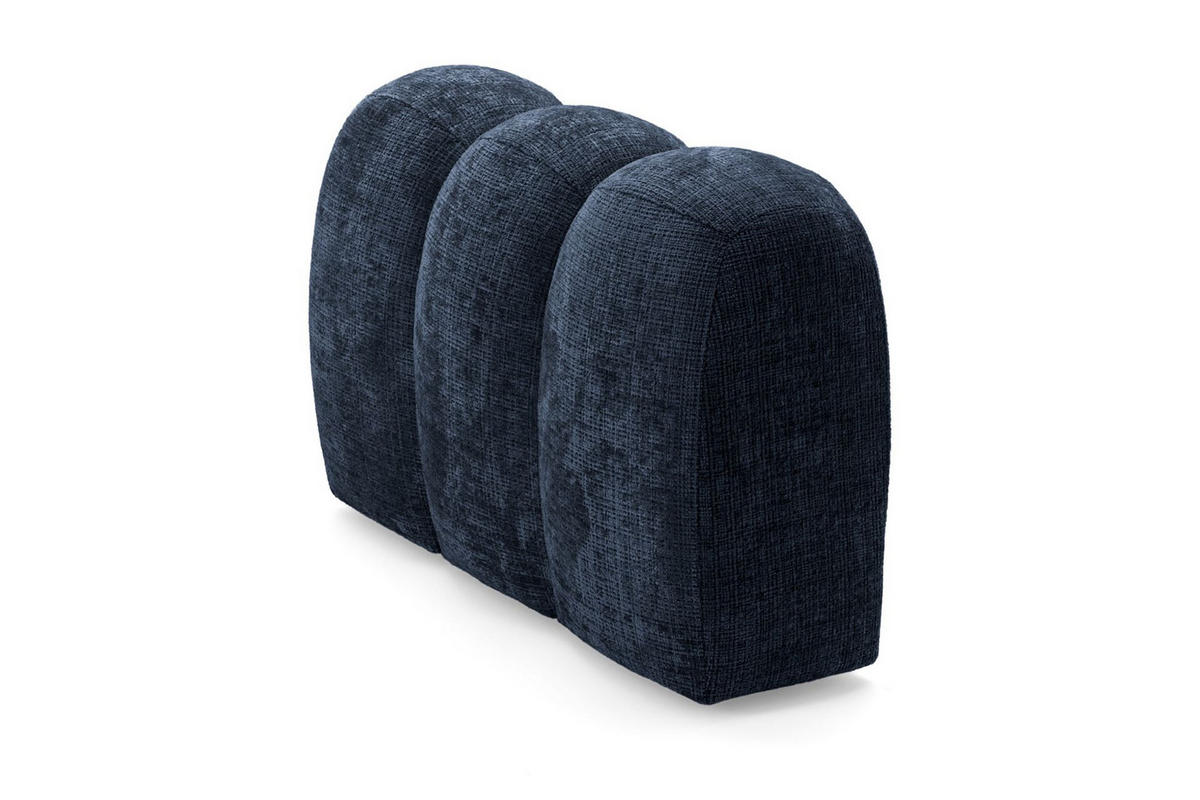 4-SITZER modulares Ecksofa VEER SET 1 Links, 298 x 175 cm, Chenille Webstoff Marine - Schwarz/Dunkelblau, Holz/Kunststoff (298/175cm) - Muffo