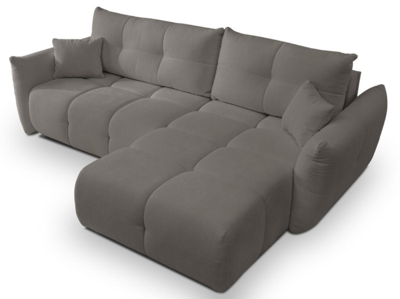 ECKSOFA Grau BOSE Mit Schlaffunktion Rechts - Grau, Textil (177/257cm) - Sepro Meble