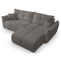 ECKSOFA Grau BOSE Mit Schlaffunktion Rechts - Grau, Textil (177/257cm) - Sepro Meble