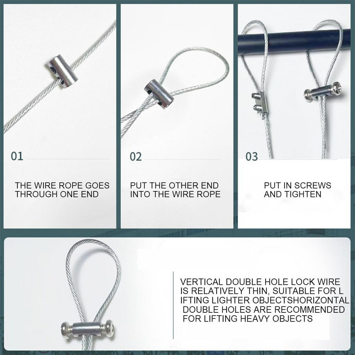 KABELKLEMMEN – mit Schraubklemmen, geeignet für Kabel und Drähte mit einem Durchmesser von 1,5 bis 2,5 mm, 10er-Packung - Silberfarben, Metall (1/0.6/1cm) - DCA