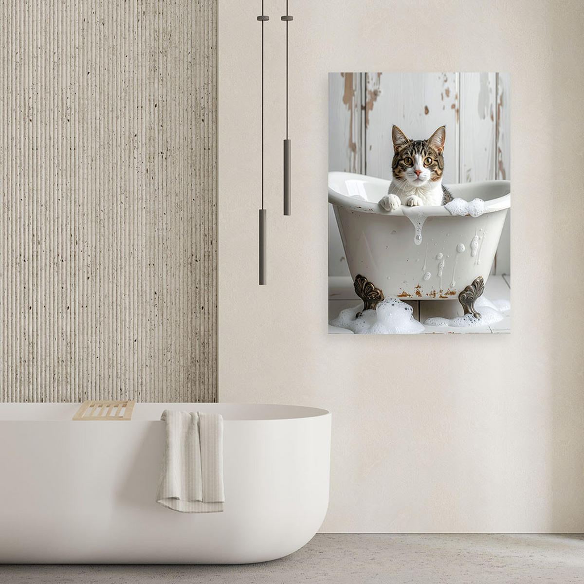 LEINWANDBILD Tiere 40x60cm - Weiß, Textil (40/60cm) - Feeby