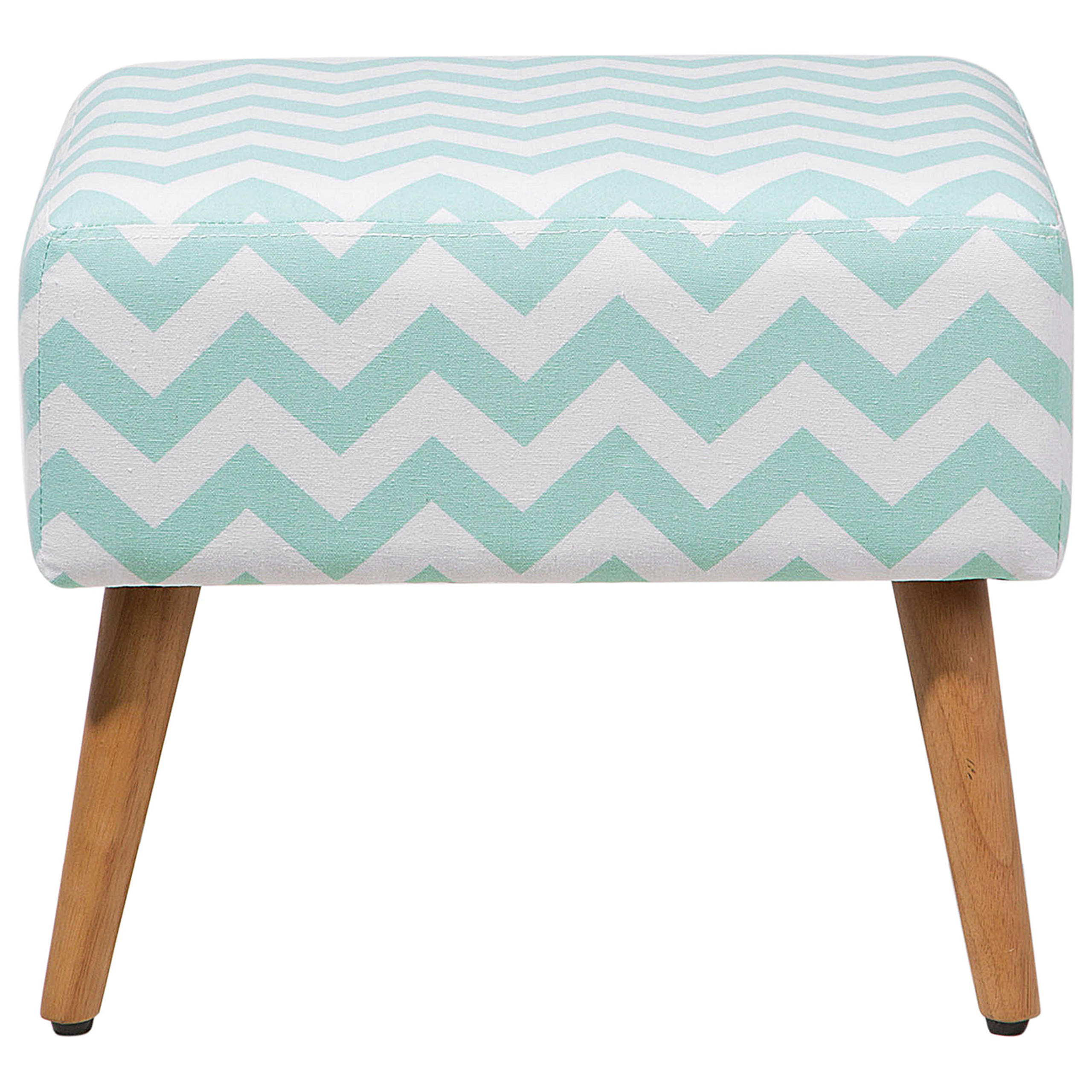 HOCKER Manteo 39/50/42 cm - Grün, Naturmaterialien/Textil (50/42/39cm) - Beliani