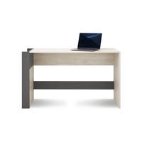 KINDERSCHREIBTISCH REMI 10 130 cm breit in Eichenweiß / Weiß Matt / Anthrazit - Eichefarben/Anthrazit, Holzwerkstoff (130/76/55cm) - Deine Möbel 24