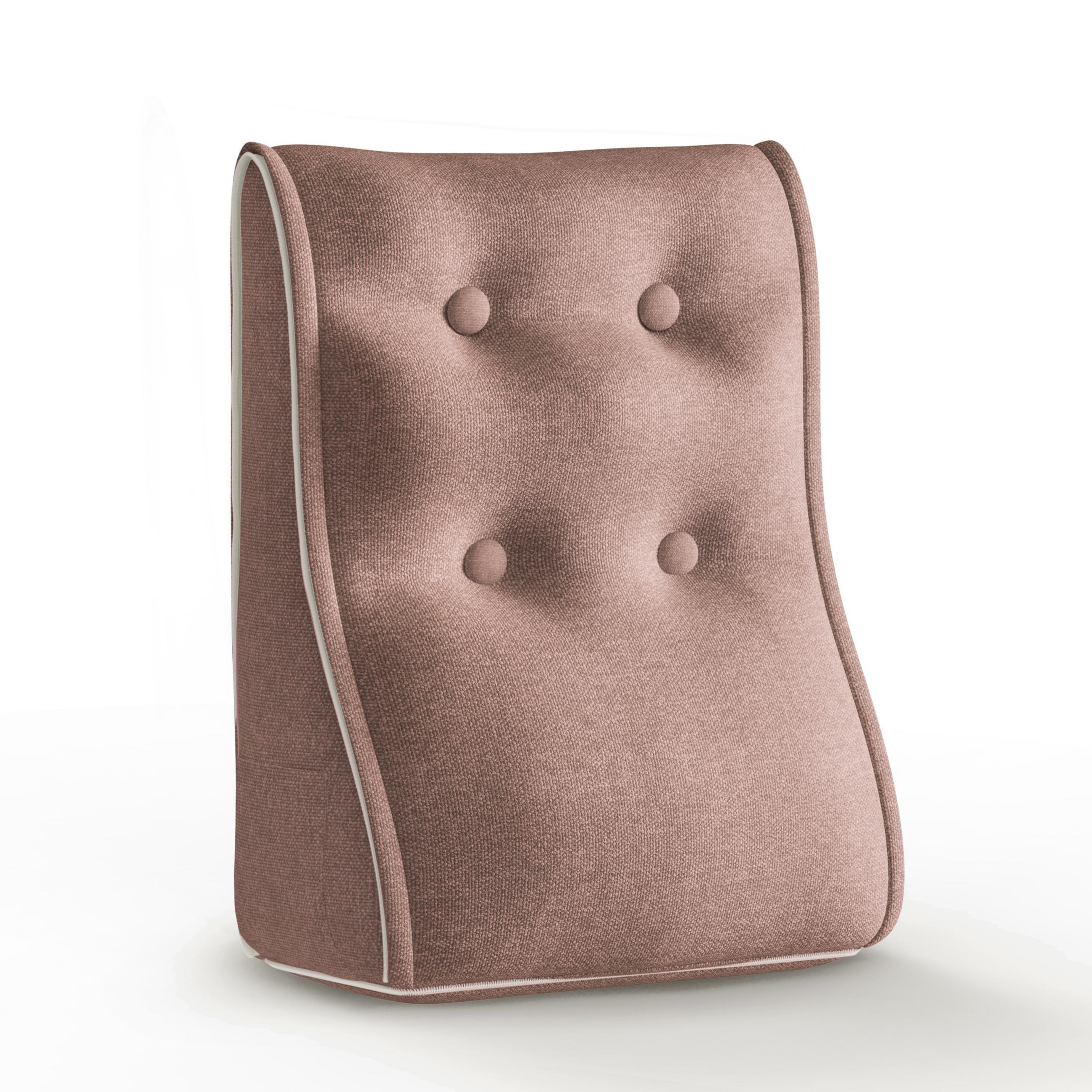 RÜCKENKISSEN Kopfteilkissen Polyesterleinen Rosa 40/22cm - Pink, Textil (22/40cm) - Vercart
