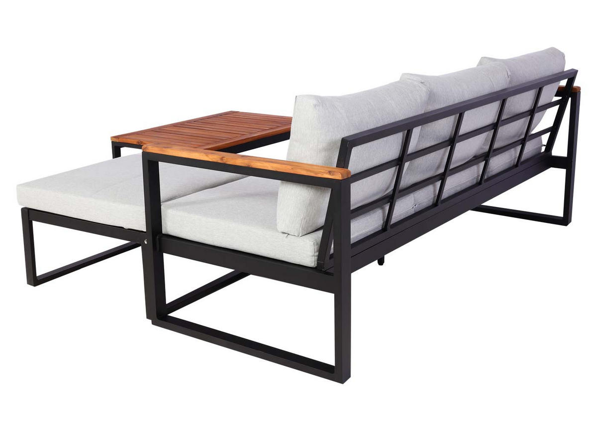 GARTENLOUNGE Hellgrau - Grau, Metall - PROREGAL