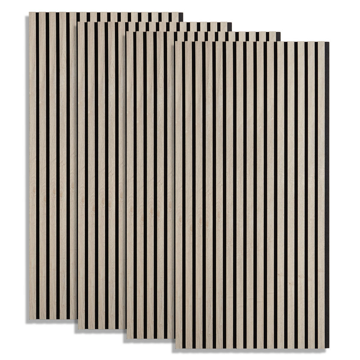 AKUSTIKPANEEL 60/120 cm 4 er-Set Grau - Grau, Holz (60/120/2cm) - Homestyle4u