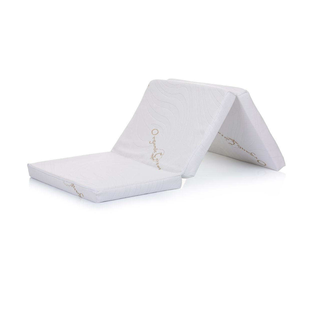 BABYMATRATZE Klappmatratze 120 x 60 x 6 cm Baumwolle, hypoallergen - Weiß, Naturmaterialien - Chipolino