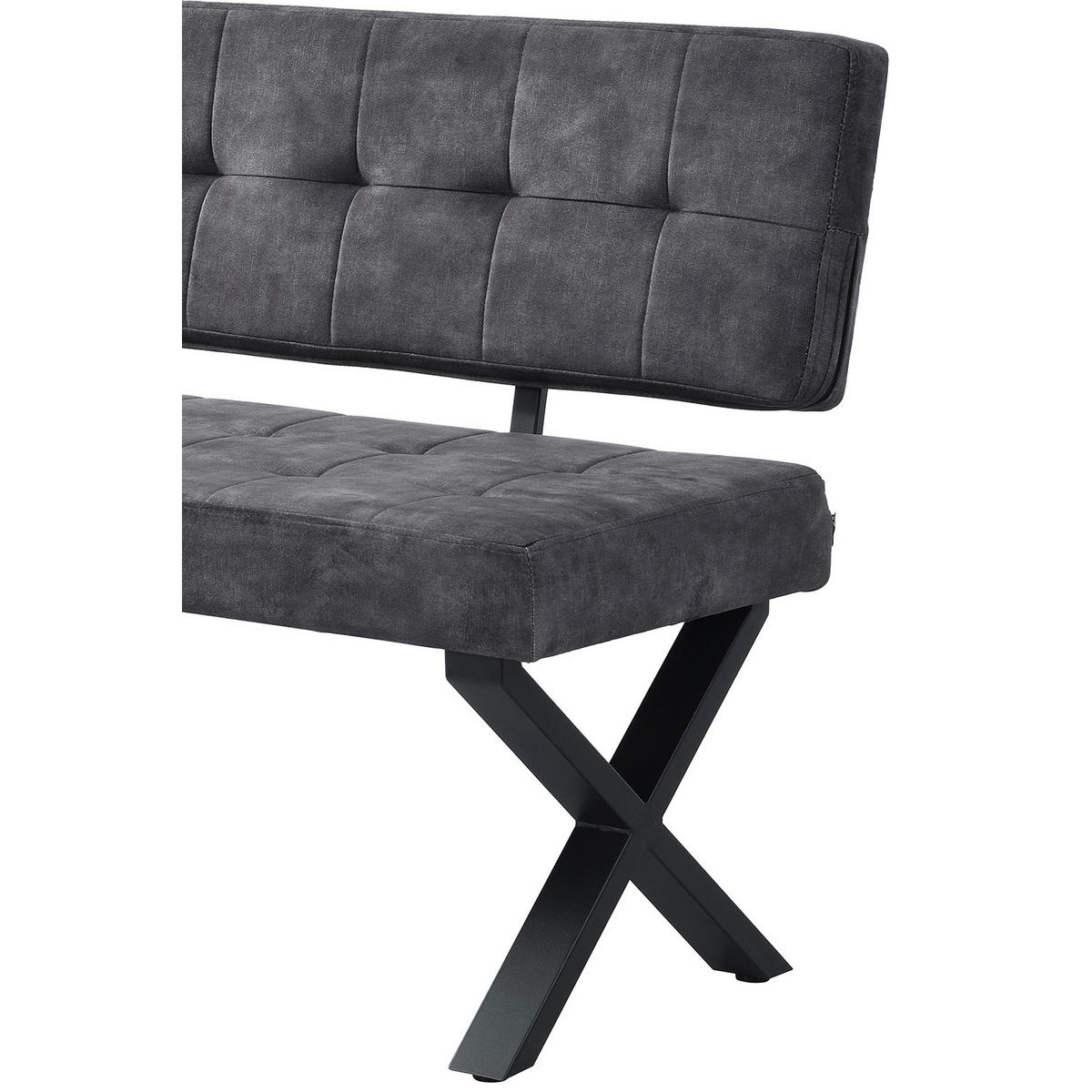 SITZBANK KAREN - Anthrazit, Metall (140/48/56cm) - B&D Home