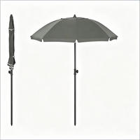 SONNENSCHIRM Metallgestell 135cm Grau Höhenverstellbar Neigbar - Grau, Textil (155/135cm) - Raelunyi