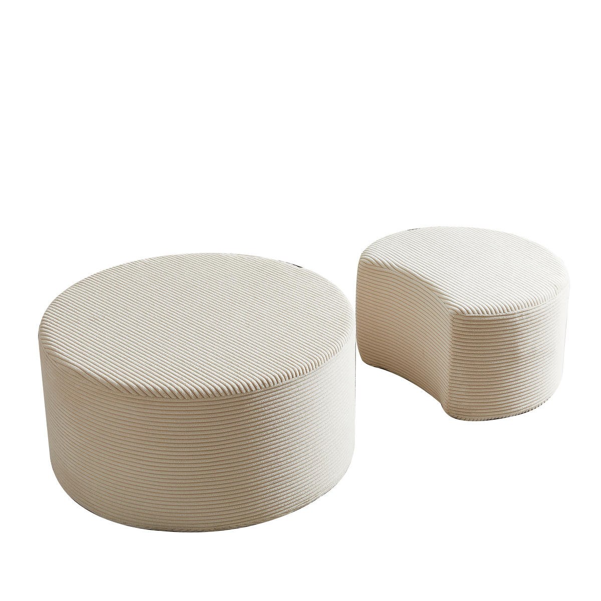 COUCHTISCH DE-04 2er-Set Beige - Beige, Textil (126/45/40cm) - ComfortXL