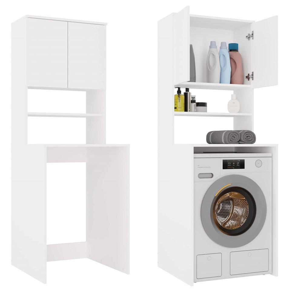 WASCHMASCHINENUMBAUSCHRANK Weiß 64/180/64 - Weiß, Holzwerkstoff (64/180/64cm) - RAUMHIRSCH FURNITURE