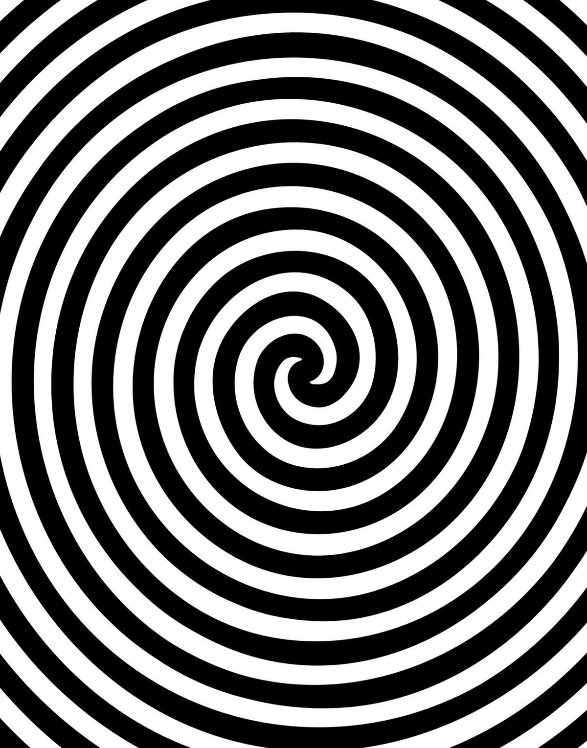 VERDUNKELUNGSROLLO 110x140 cm Hypnotisierender Kreis - Schwarz, Textil (110/140cm) - TULUP