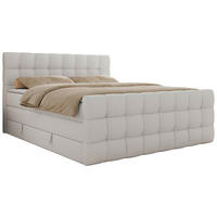 BOXSPRINGBETT ALTIVO KING DUO 200/200 - Weiß Kunstleder - H4 - Weiß, Textil (200/200cm) - MKS