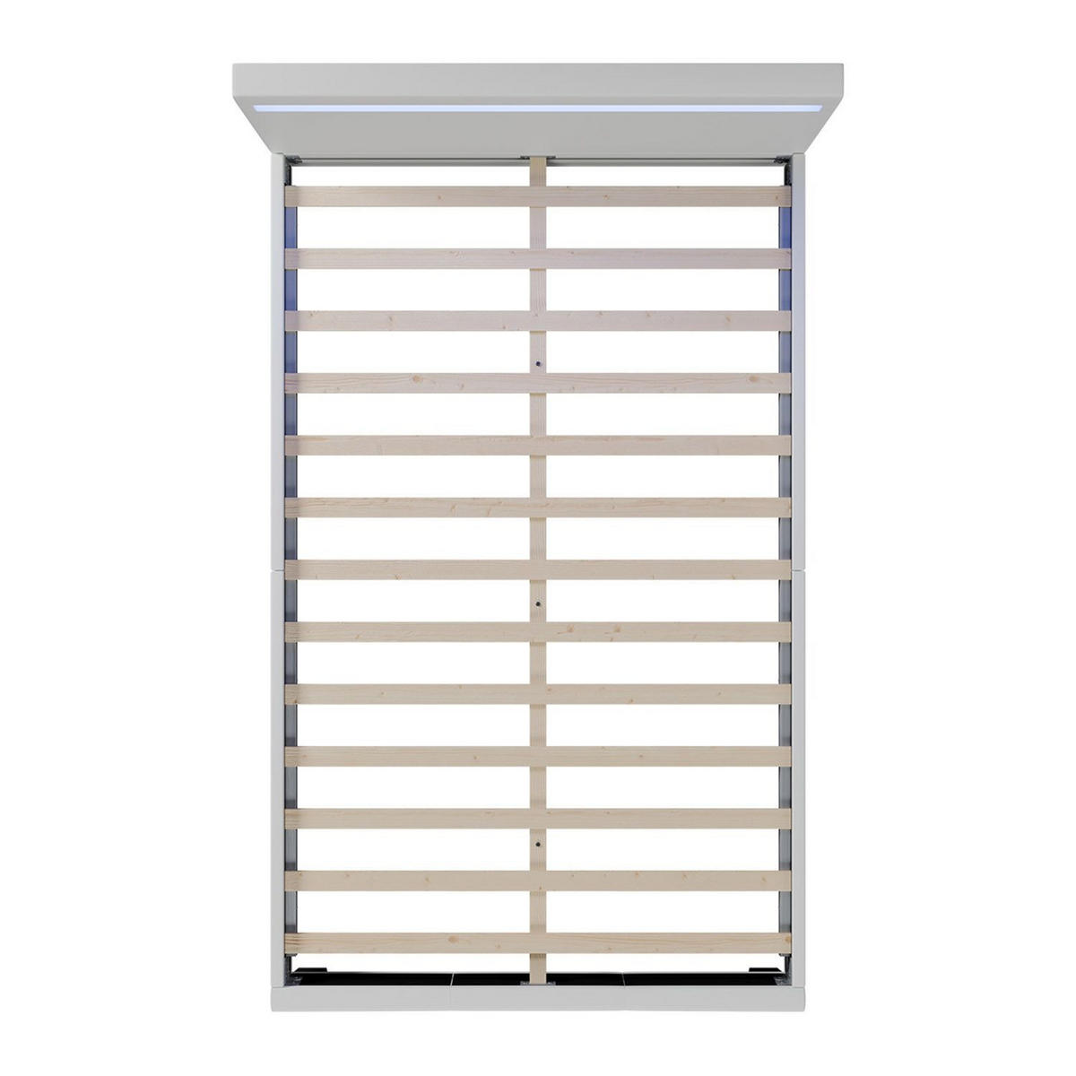 POLSTERBETT Paris mit Matratze und LED weiß 120x200cm - Weiß, Textil (120/200cm) - Juskys