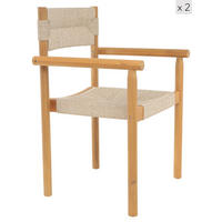 GARTENSTUHL 2er-Set Holz Braun - Braun, Holz (50/87/59cm) - Nordlys