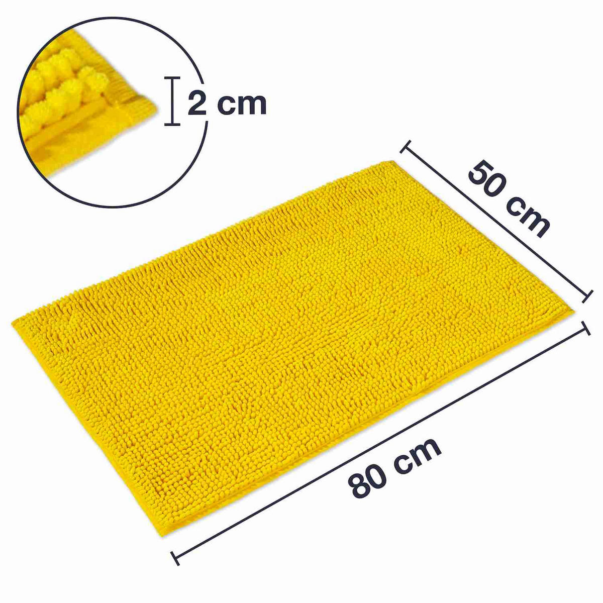 BADEMATTE PARIS - Gelb, Textil (50/80cm) - WohnDirect