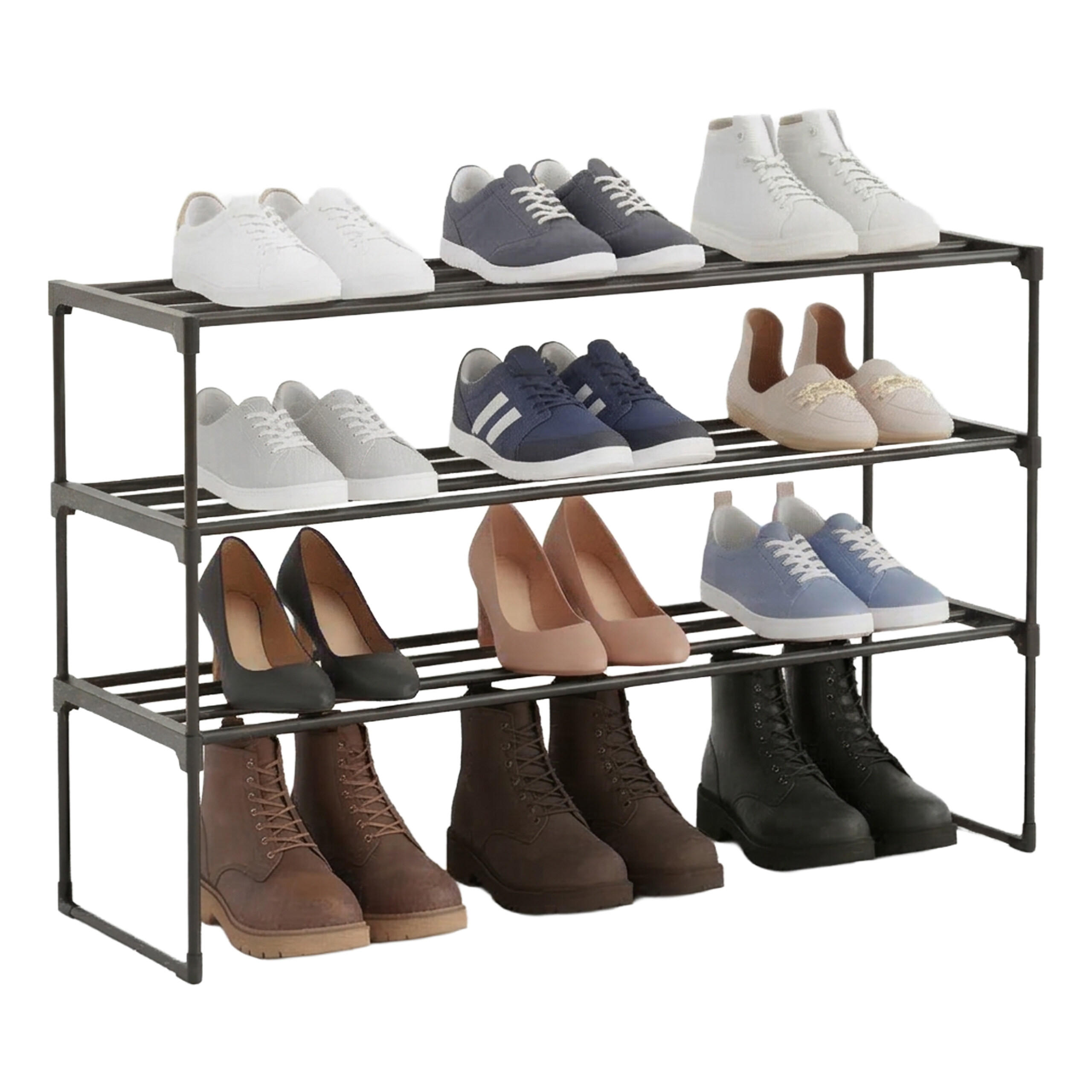 BOTNÍK - černá, kov/plast (117/55/30cm) - Relaxdays