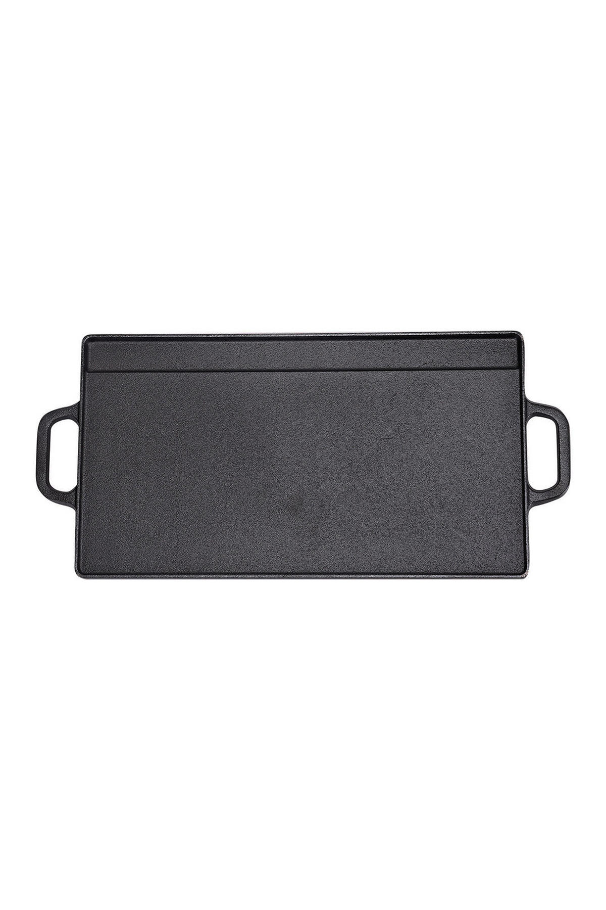 GRILLPFANNE aus Gusseisen mit Antihaftbeschichtung in Schwarz Wendbar einfache Reinigung komfortables Kochen 50 cm x 23 x 2 cm 3,62 kg - Schwarz, Metall (23/50/2cm) - Livingandhome