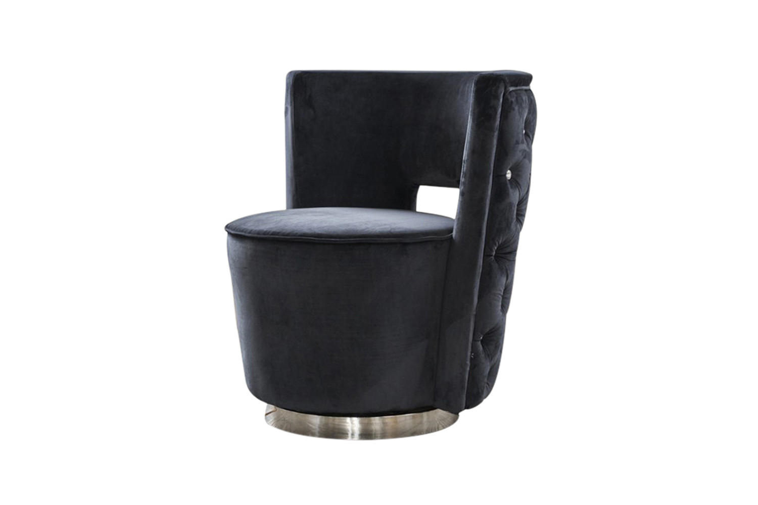 SESSEL SENSO Schwarz Webstoff - Silberfarben/Schwarz, Textil (77/77/67cm) - KAWOLA