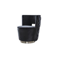 SESSEL SENSO Schwarz Webstoff - Silberfarben/Schwarz, Textil (77/77/67cm) - KAWOLA