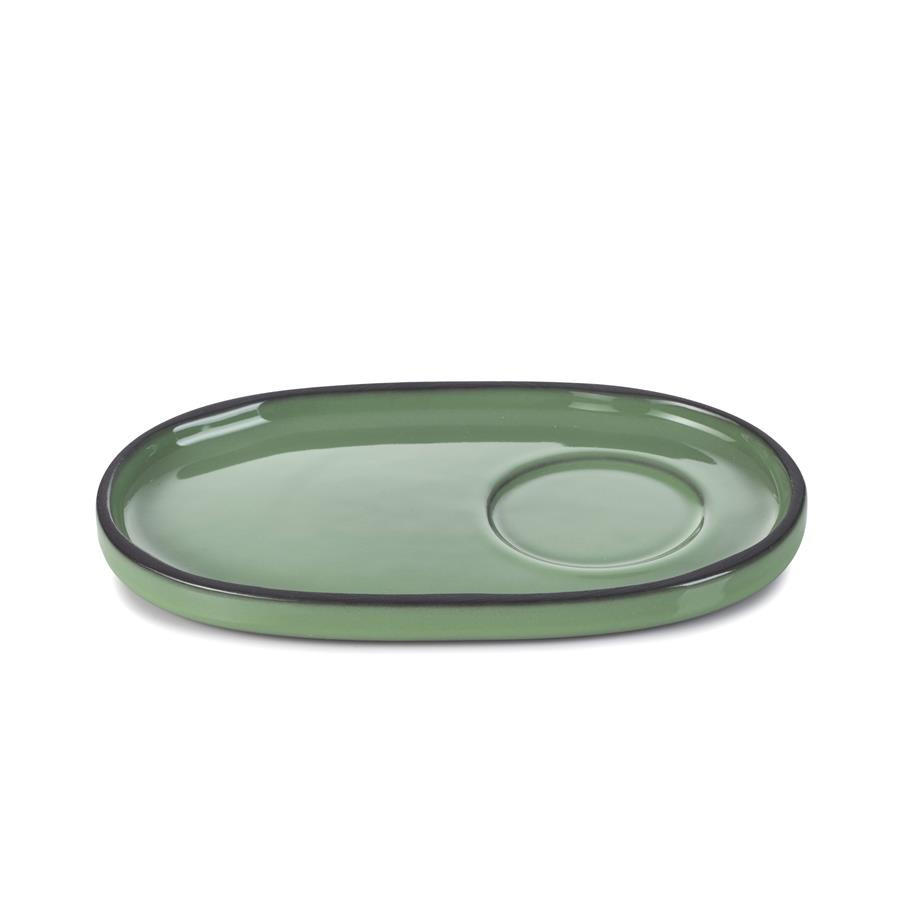 Revol Porcelaine France Untertasse Mintgrün 8.3x1.2x13.5 cm